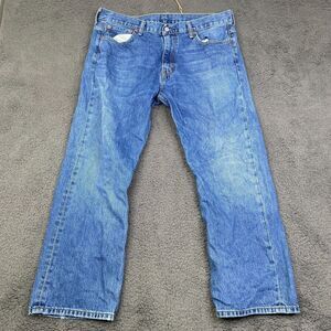Levis Jeans Men 36x30 Blue 569 Loose Straight Whisker Denim Wide Baggy Y2k